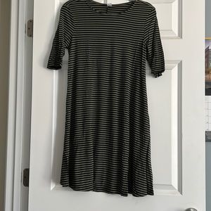 Green and Black Dress